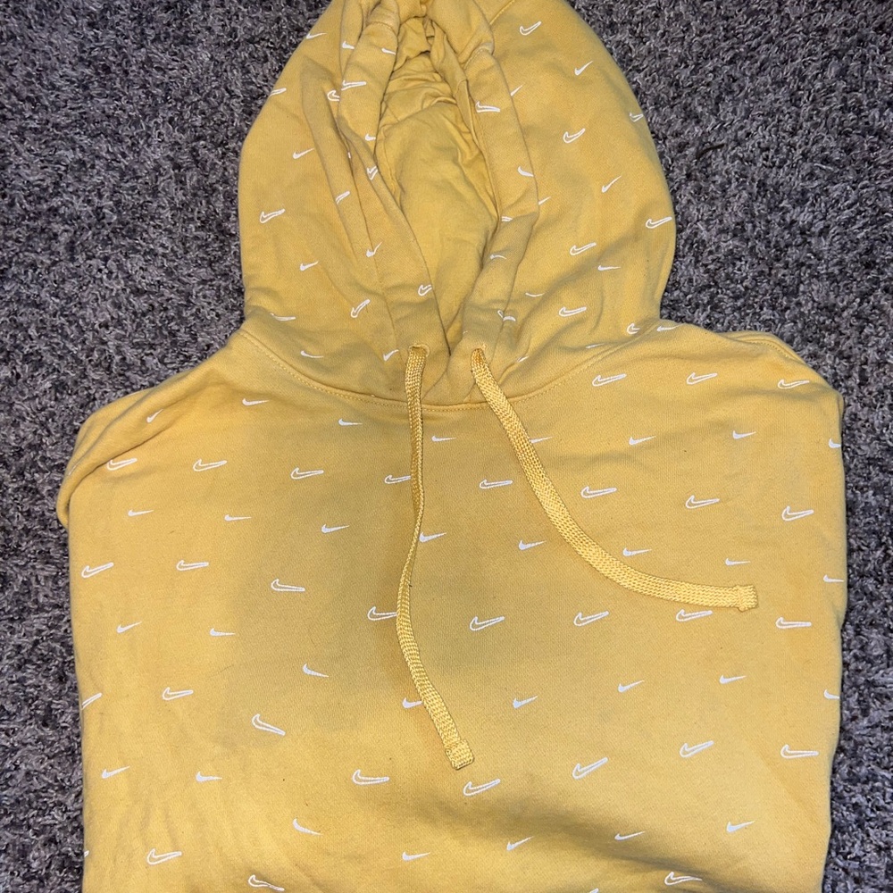 Nike Mustard Hoodie with Iconic Swoosh